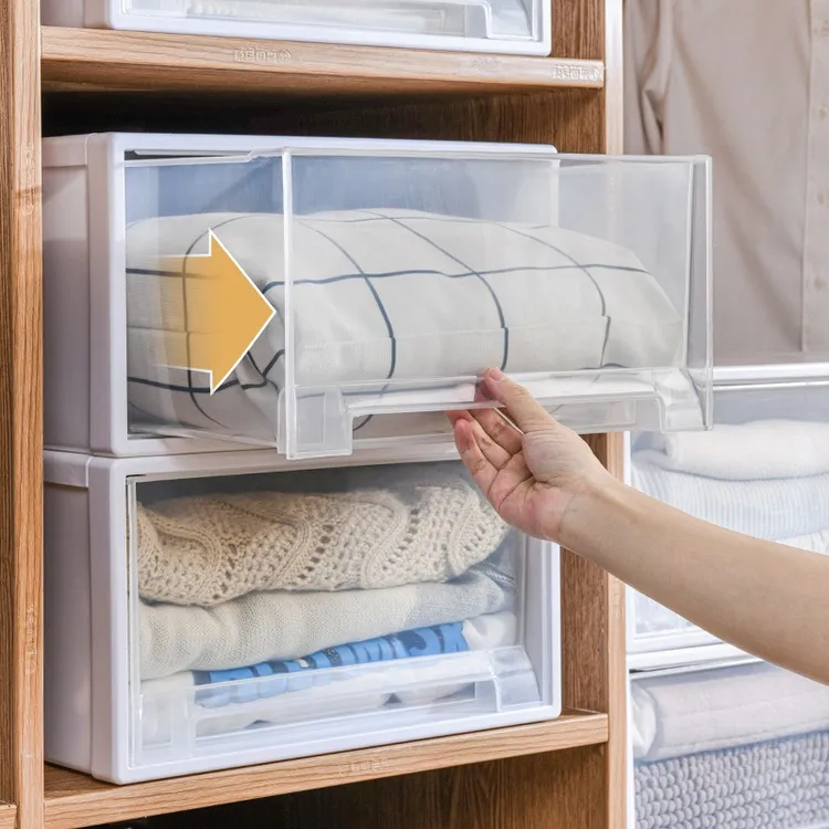 内裤内衣收纳盒抽屉式可视收纳整理箱家用玩具衣物衣柜收纳盒