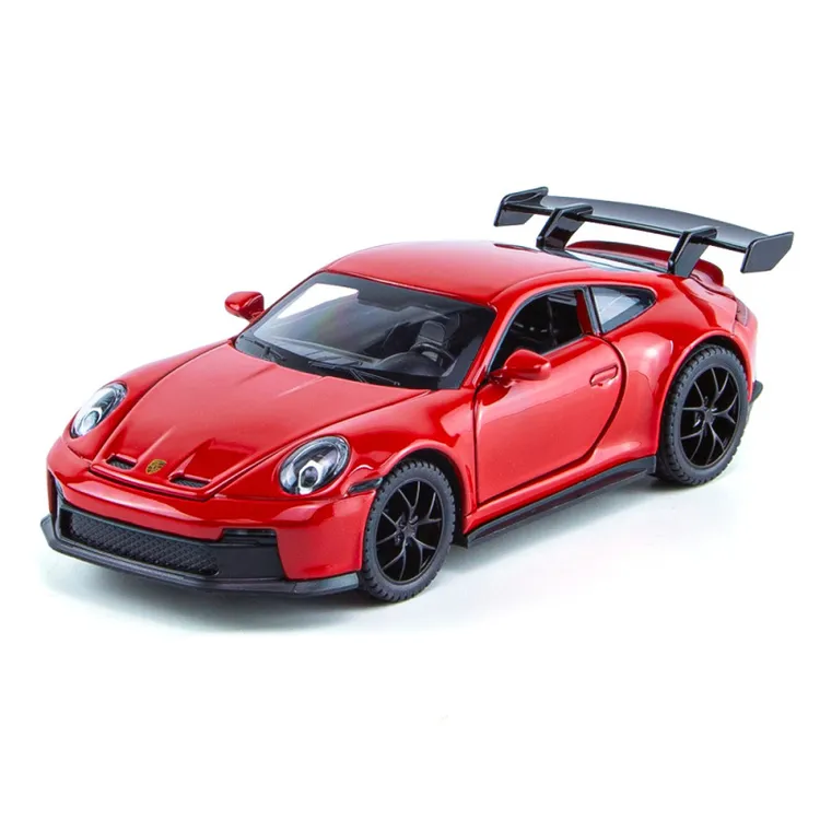 1/32保时捷911仿真合金声光回力汽车模型摆件男玩具车礼品