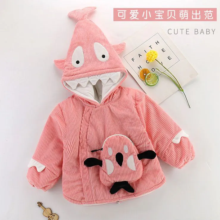 宝宝加棉罩衣夹棉婴儿倒穿衣儿童棉袄外年服加厚外穿衣棉服倒褂