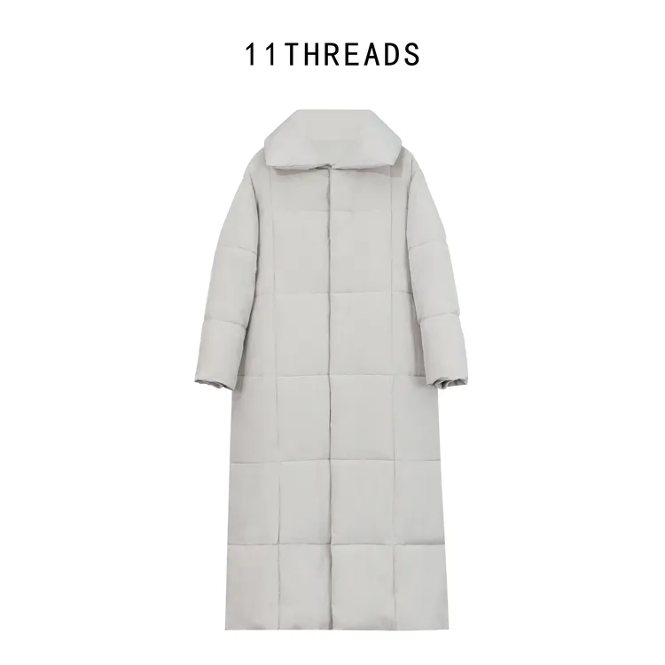 【11THREADS】棉服保暖大衣女长款韩版休闲时尚气质百搭外套加厚