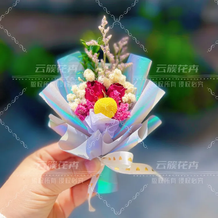 七夕专属！小清新INS风花卉手工向日葵满天星面摆件精美伴手礼