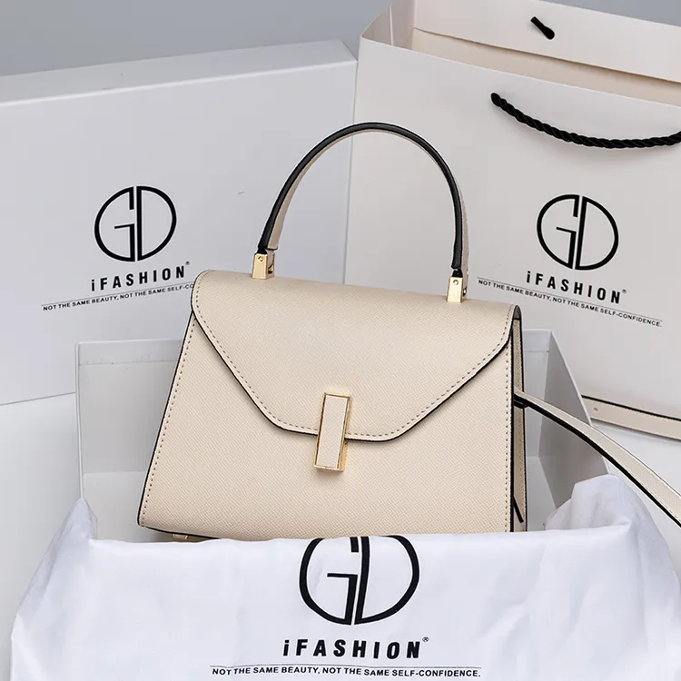 2024玫瑰的故事刘亦菲同款白色手提包高级质感凯莉包单肩斜挎包