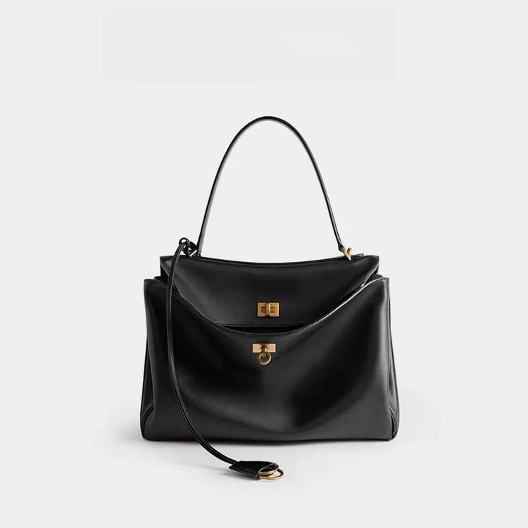 2024新款小众设计轻奢包包女大容量腋下凯莉包软皮手提斜挎托特包