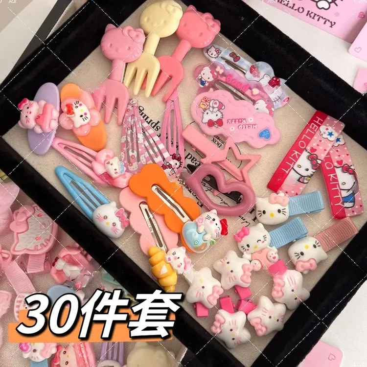 【喜黛色】甜美kitty猫发夹hellokitty套装kitty猫发卡公主可爱发卡