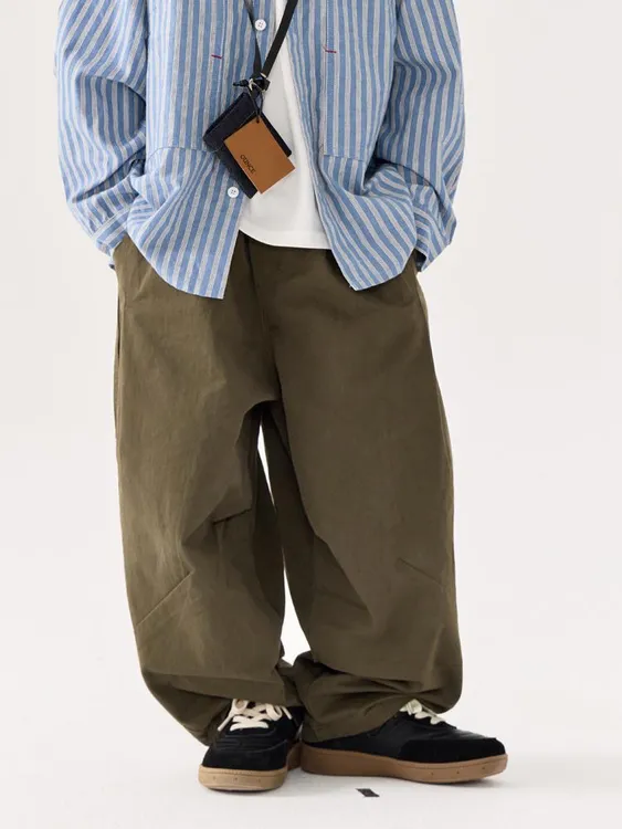 童装男童裤子2025春秋新款儿童两色宽松垮裤洋气百搭中大童休闲裤