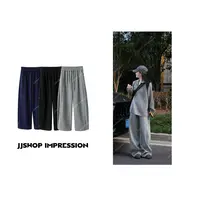 【老实人】JJSHOP IMPRESSION慵懒风宽松通勤松紧腰抽绳显瘦卫裤
