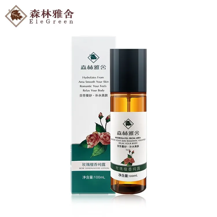 森林雅舍玫瑰花檀香纯露补水保湿玫瑰水美容院专柜化妆品100ml
