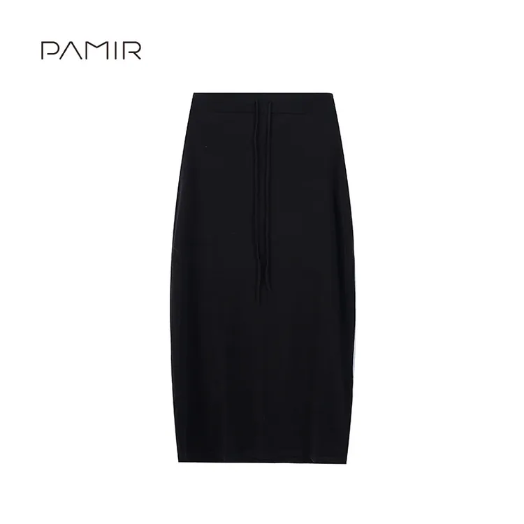 【叶可可】PAMIR秋冬新款女精纺羊毛高腰半身裙 PZ523