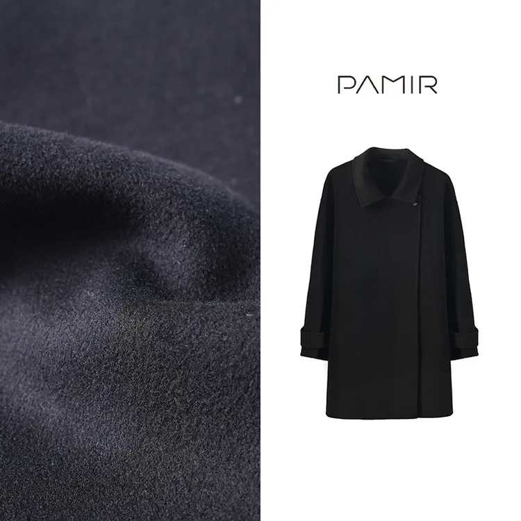 【叶可可】PAMIR秋冬新款女翻领羊毛混纺中长款毛呢外套 HPN077