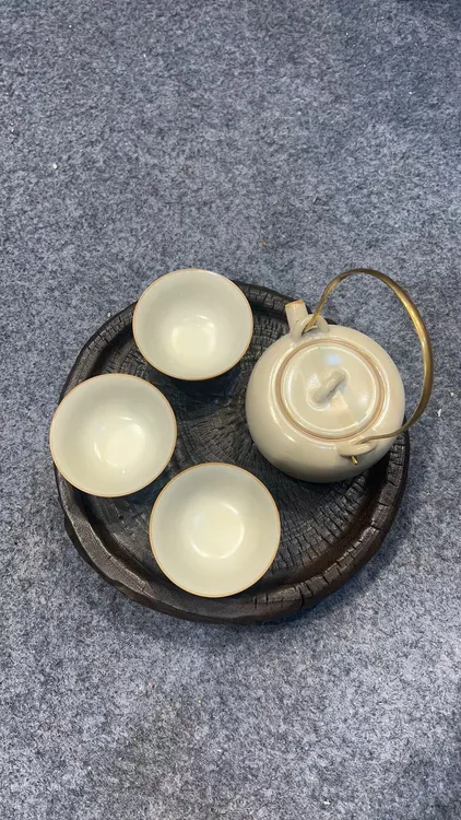 直播间一物一拍香樟木实木碳化干泡台侘寂风茶台