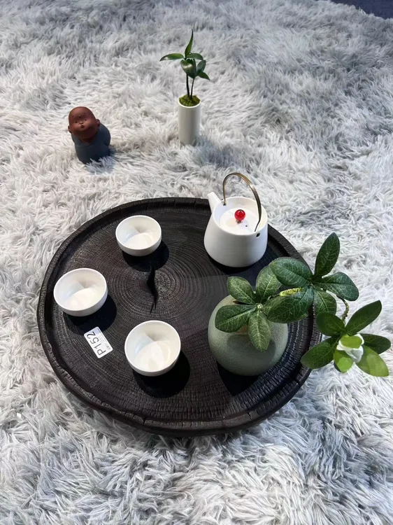 直播间干泡台实木干泡台一物一拍香樟木实木干泡茶台侘寂风极简风