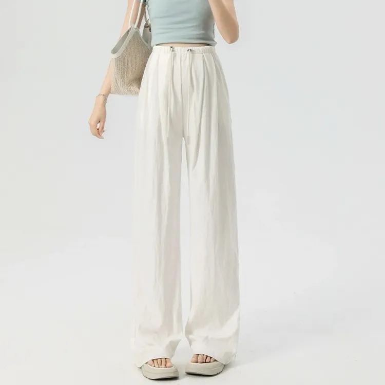 孕妇夏季薄款外穿山本裤2024新款休闲垂感阔腿裤高腰休闲裤