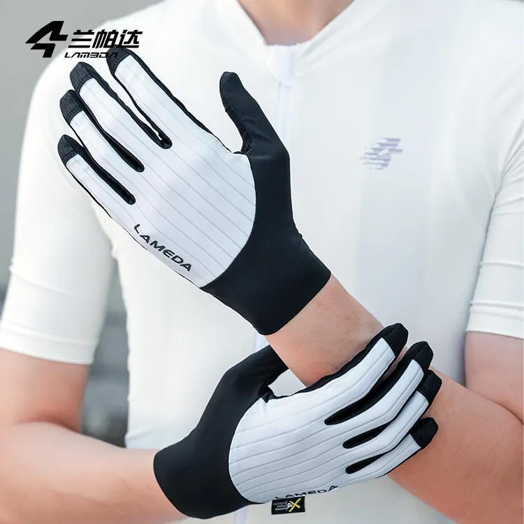 兰帕达户外缓震耐磨透气长指骑行手套男女公路山地自行车全指装备