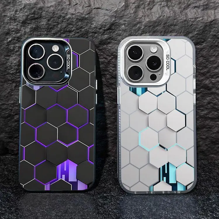 潮牌蜂巢适用苹果12/13/14手机壳iphone15promax元气壳xr/xs防摔