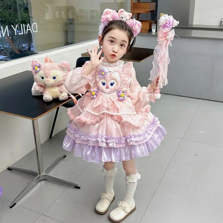 洛丽塔公主裙女童连衣裙春秋款儿童裙子COS玲娜贝儿宝宝生日礼服
