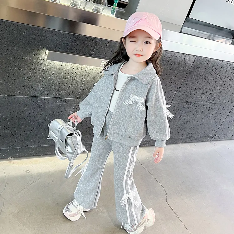 女童秋季套装2025新款洋气时髦女宝宝秋装两件套网红韩版儿童装