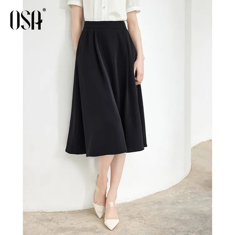 【OSA/欧莎】A字半身裙女中长款半身裙女款爆款2025新款S124B51011