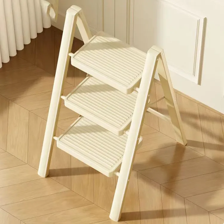 奶油梯子家用折叠伸缩加厚人字梯室内多功能楼梯步小梯凳轻便加宽