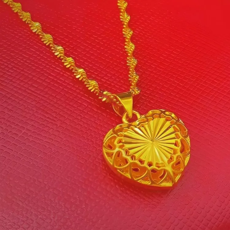 铜合金项链 优网网爱心项链一套女款气质百搭锁骨链0196