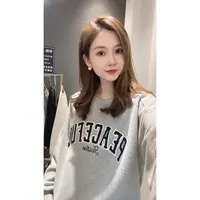 【阿玲实拍】时尚字母卫衣女圆领宽松套头2024年春季新款休闲上衣