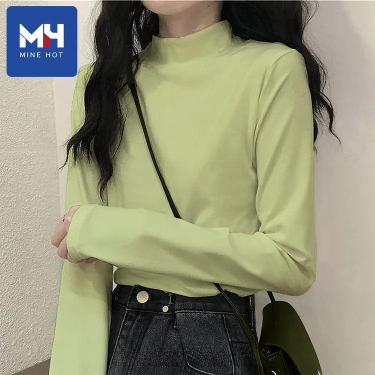 唐狮集团MH保暖绒打底衫女秋冬季时尚半高领女款防寒内搭长袖上衣