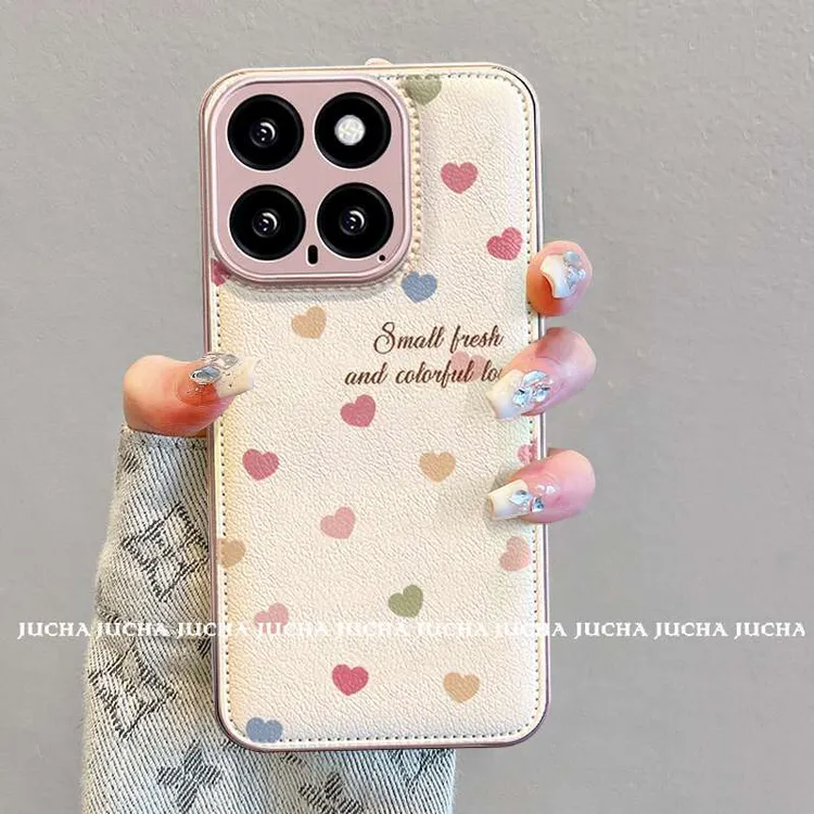 英文爱心适用小米14pro手机壳高级感全包xiaomi13外壳12新款高端