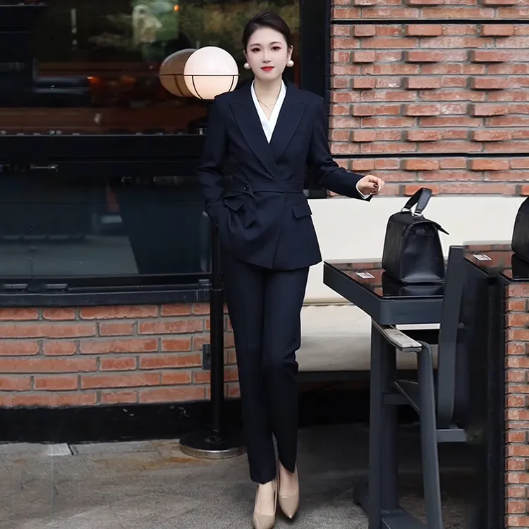 高端职业套装春秋气质女神套裤行政工作服前台经理面试正装A1027