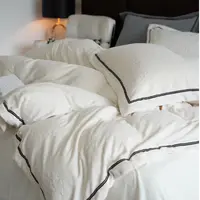 秋冬｜高克重雕花牛奶绒【星慕】四件套简约柔软轻奢织带