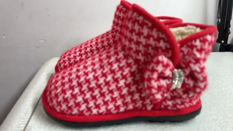 儿童水貂绒面雪地靴