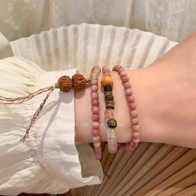 非金属木质手链 新中式简约风手链女复古风轻奢小众精致手串手饰s