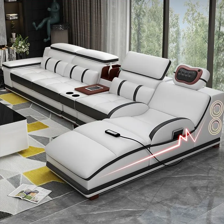 多功能真皮沙发带按摩位家具沙发客厅组合大小户型智能沙发一整套