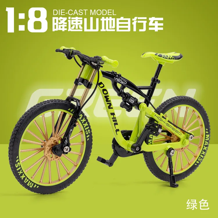仿真合金降速自行车模型摆件转向避震迷你金属山地自行车升级版