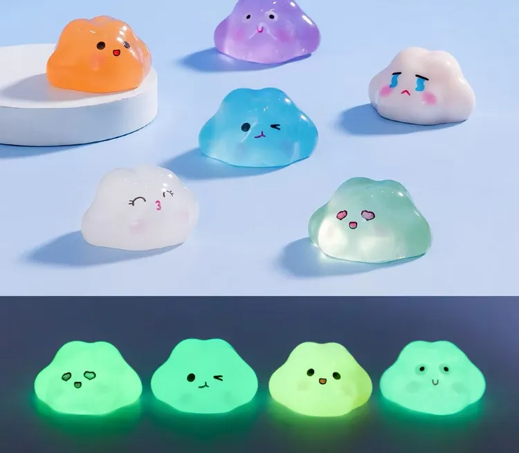 【直播间拆】夜光云朵树脂摆件