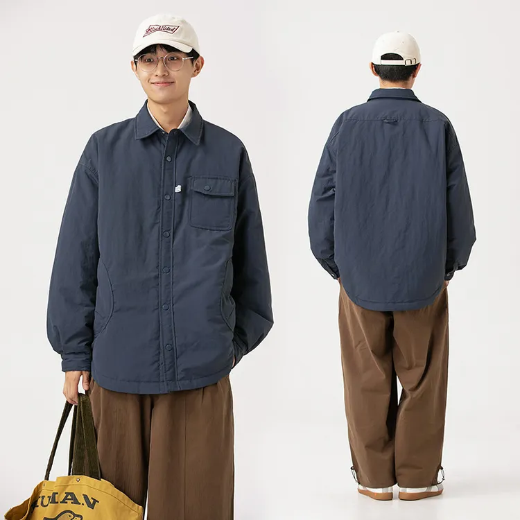 日系冬季翻领加厚棉衣男女潮牌高街ins 休闲宽松保暖工装外套