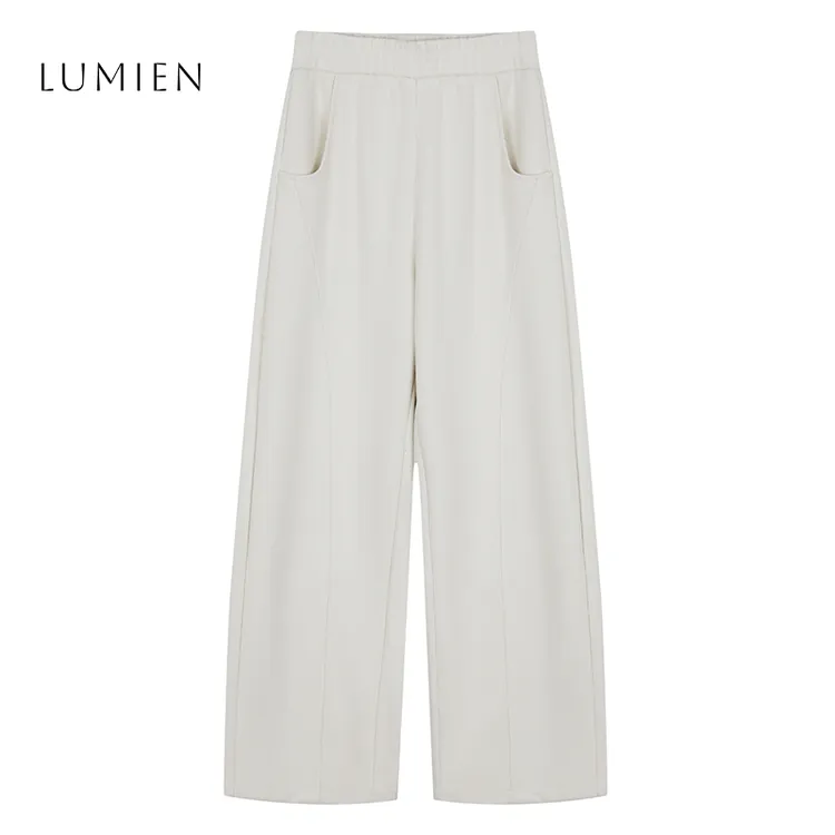 【 LUMIEN】时尚极简风休闲宽松裤子醋酸弯刀裤男女同款LX4JKK054