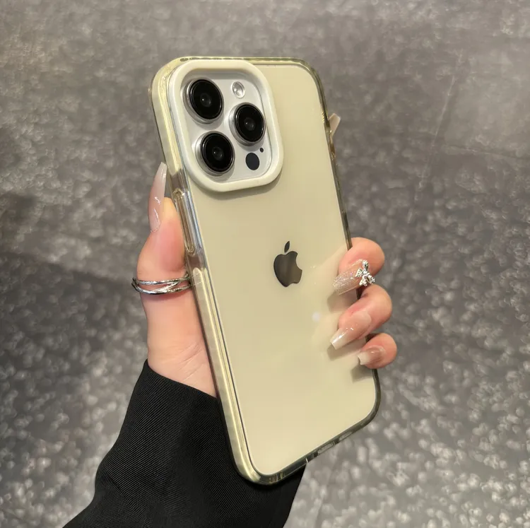 高级感简约透明苹果15手机壳iPhone14Promax全包13防摔12软11情侣