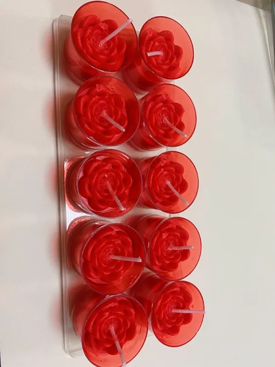 酥油带花8小时小旺烛莲花红蜡烛无烟蜡烛蜡烛无烟家用室内