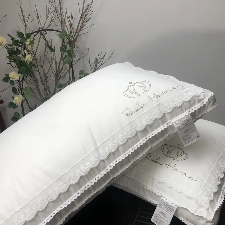 桑蚕丝枕头 双宫白蚕丝 双宫黄金蚕丝填充 全 棉枕套干净时尚大气