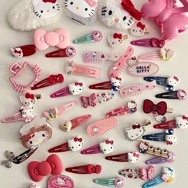 个位数抢19件套kitty猫发夹hellokitty发夹套装kitty猫可爱发卡子