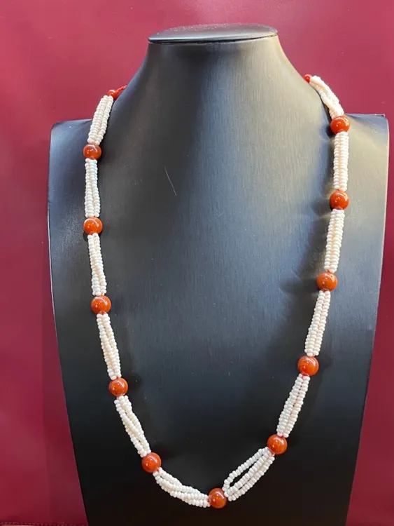 非金属仿珍珠项链 藏式项链到了做工非常精致戴起来很优雅精美