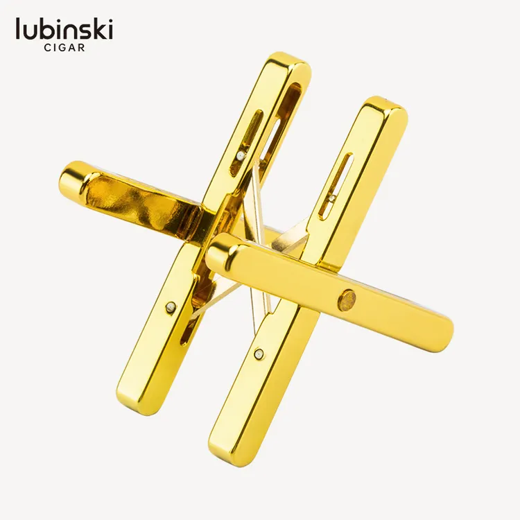 LUBINSKI鲁宾斯基 锌合金可折叠雪茄烟托烟架 YJA-13024-GD 金色