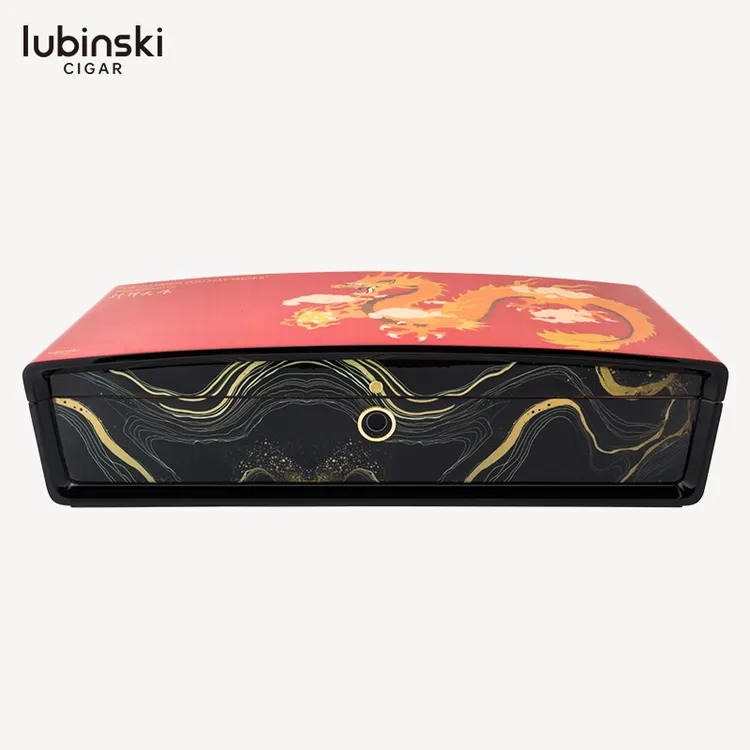 LUBINSKI 限量雪松木指纹锁雪茄醇化保湿盒 YJA-60043