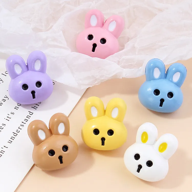 兔子纽扣儿童衣服毛衣开衫外套上衣装饰可爱卡通动物彩色扣子配件