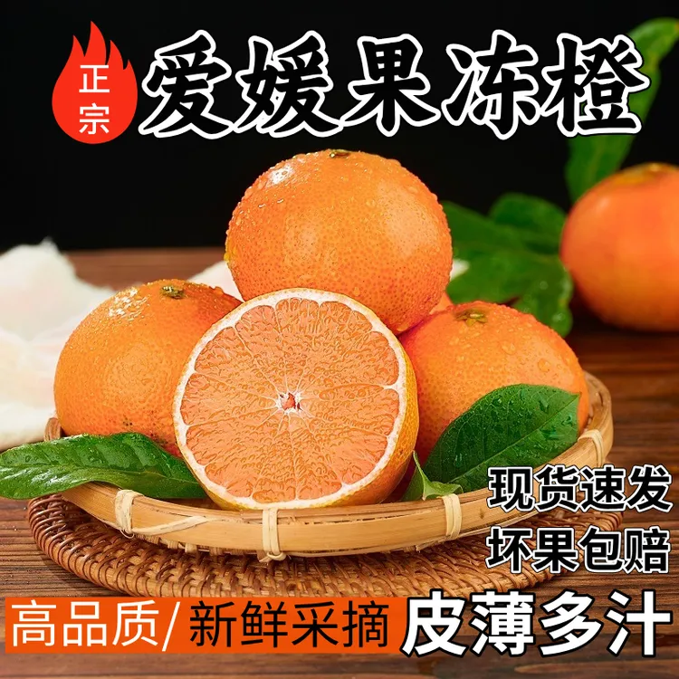四川爱媛果冻橙新鲜水果柑橘桔4.5-5斤酸甜爆汁