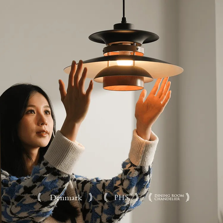 中古餐厅吊灯设计师ph5飞碟灯侘寂风餐桌灯饭厅灯复古南洋吧台灯
