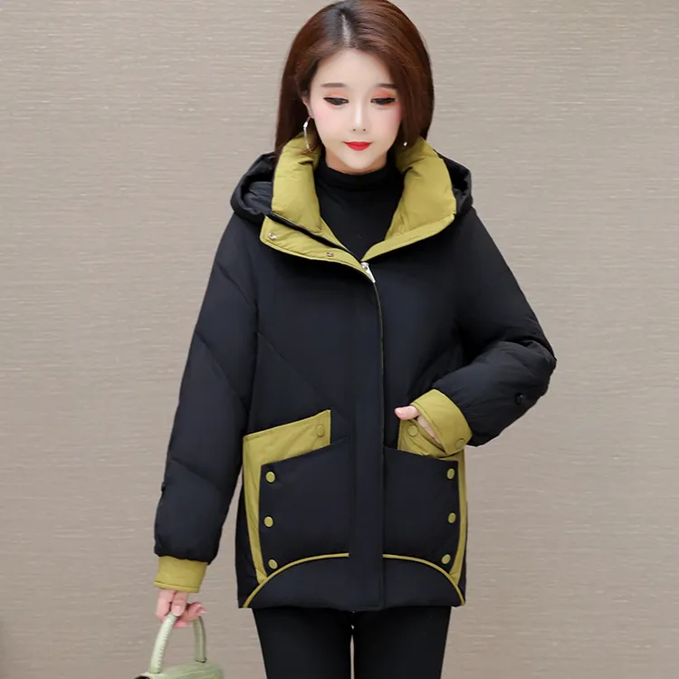 气质休闲短款羽绒服女装2024冬季新款女士时尚加厚保暖白鸭绒外套