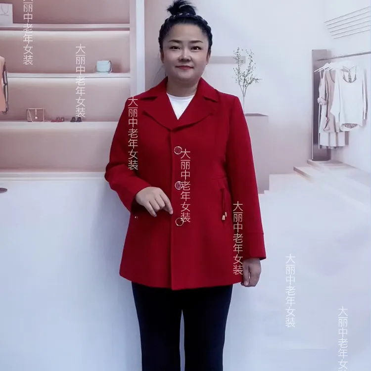 妈妈外套西装中年新款洋气上衣气质中老年薄款春秋风衣