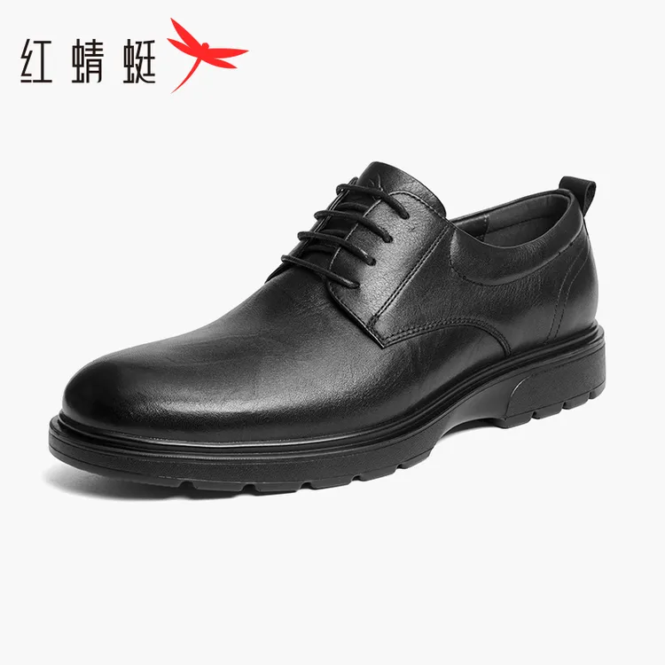 红蜻蜓男鞋2025春季新款真皮德比鞋男士商务正装皮鞋结婚鞋新郎鞋