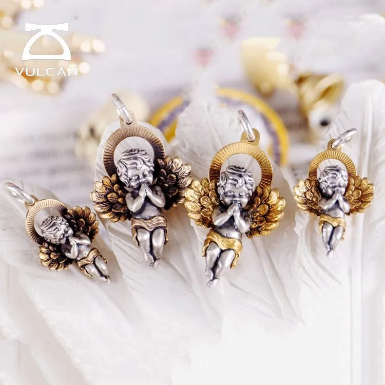 吊坠925银 食肉者VULCAN伏尔甘丘比特小天使项链银黄铜吊坠耳钉礼