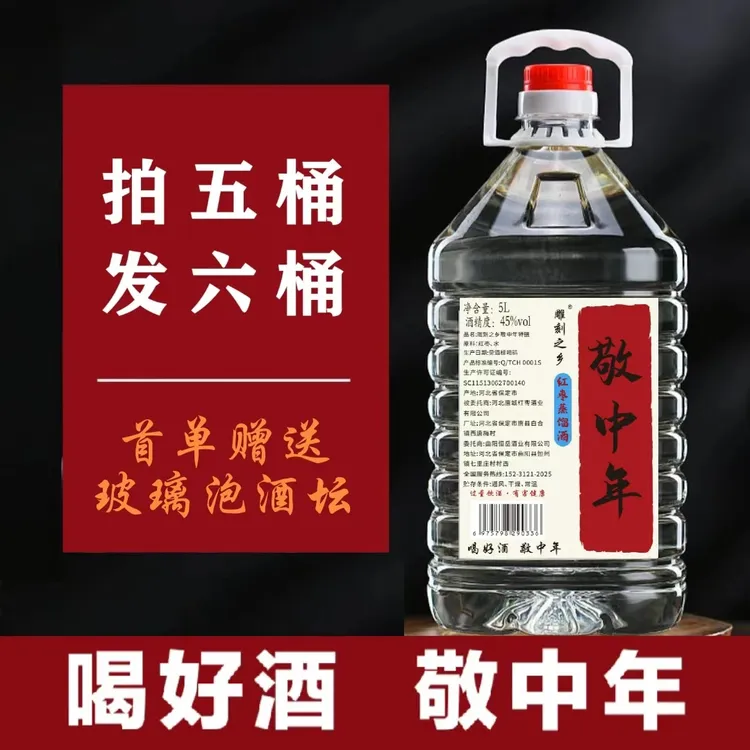 敬中年-特酿45°-红枣酒/喝好酒-敬中年/雕刻之乡敬中年红枣酒/